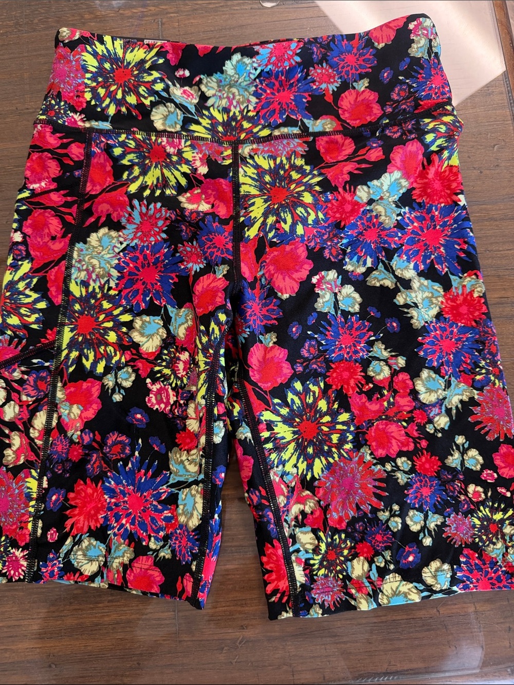 Calvin Klein Black Multicolor Floral Bike Shorts